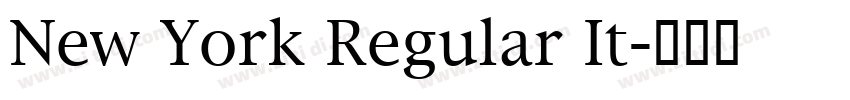 New York Regular It字体转换